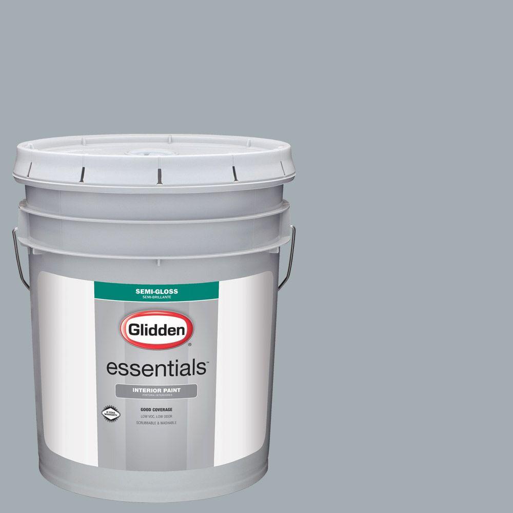 Glidden Essentials 5 gal. HDGCN40 Ascot Blue SemiGloss Interior Paint