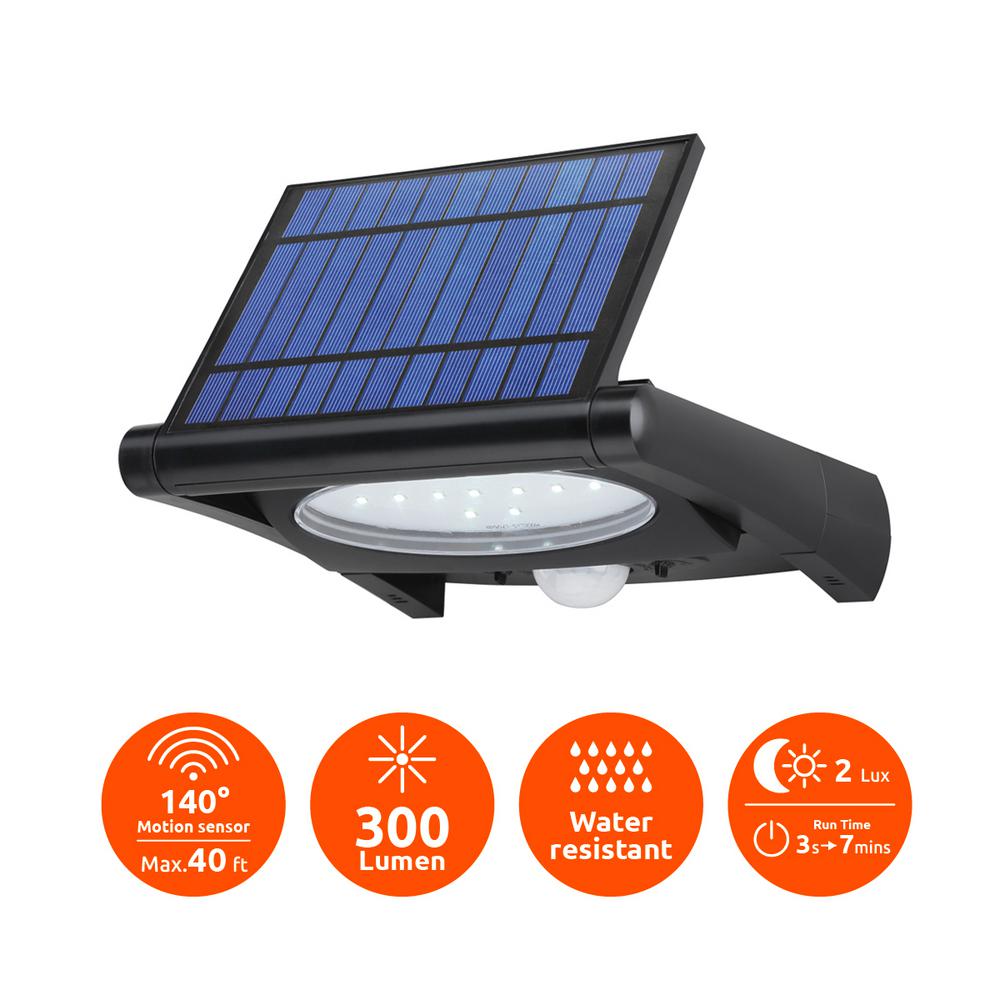 Link2home Super Bright Black 300 Lumen Motion Activated Outdoor Led Link2home Super Bright Black 300 Lumen Motion Activated Outdoor Led 6500k Solar Powered Landscape Flood