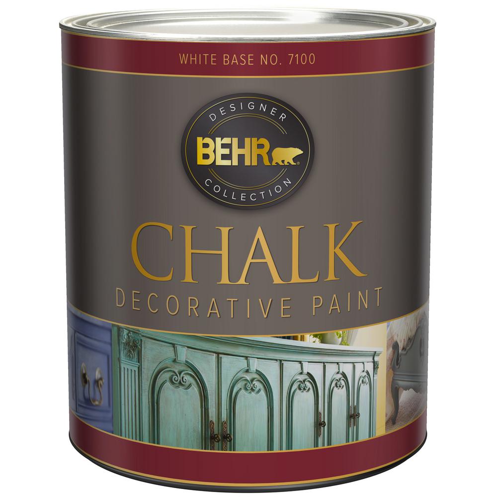 BEHR 1 qt. White Interior Chalk Decorative Paint 710004 - The Home