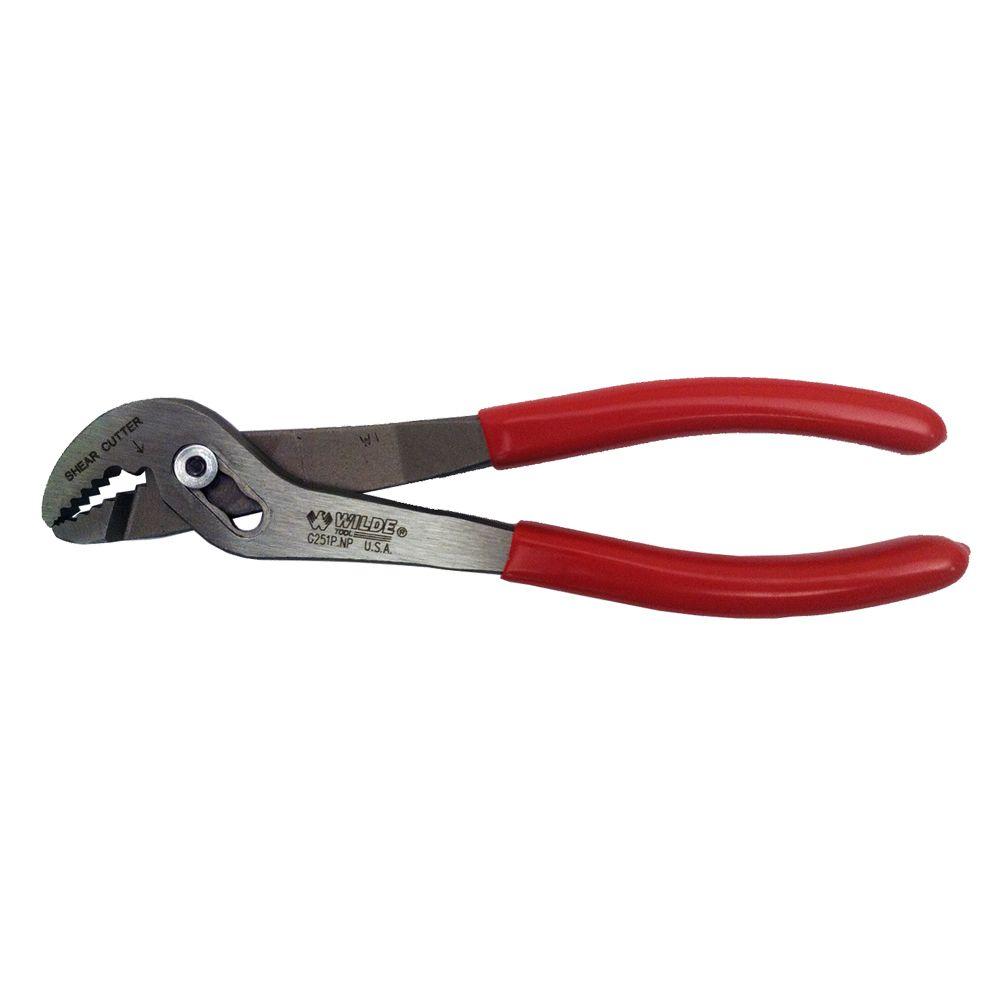 Wilde Tool 63/4 in. Angle Nose Slip Joint Pliers with Wire Cutter
