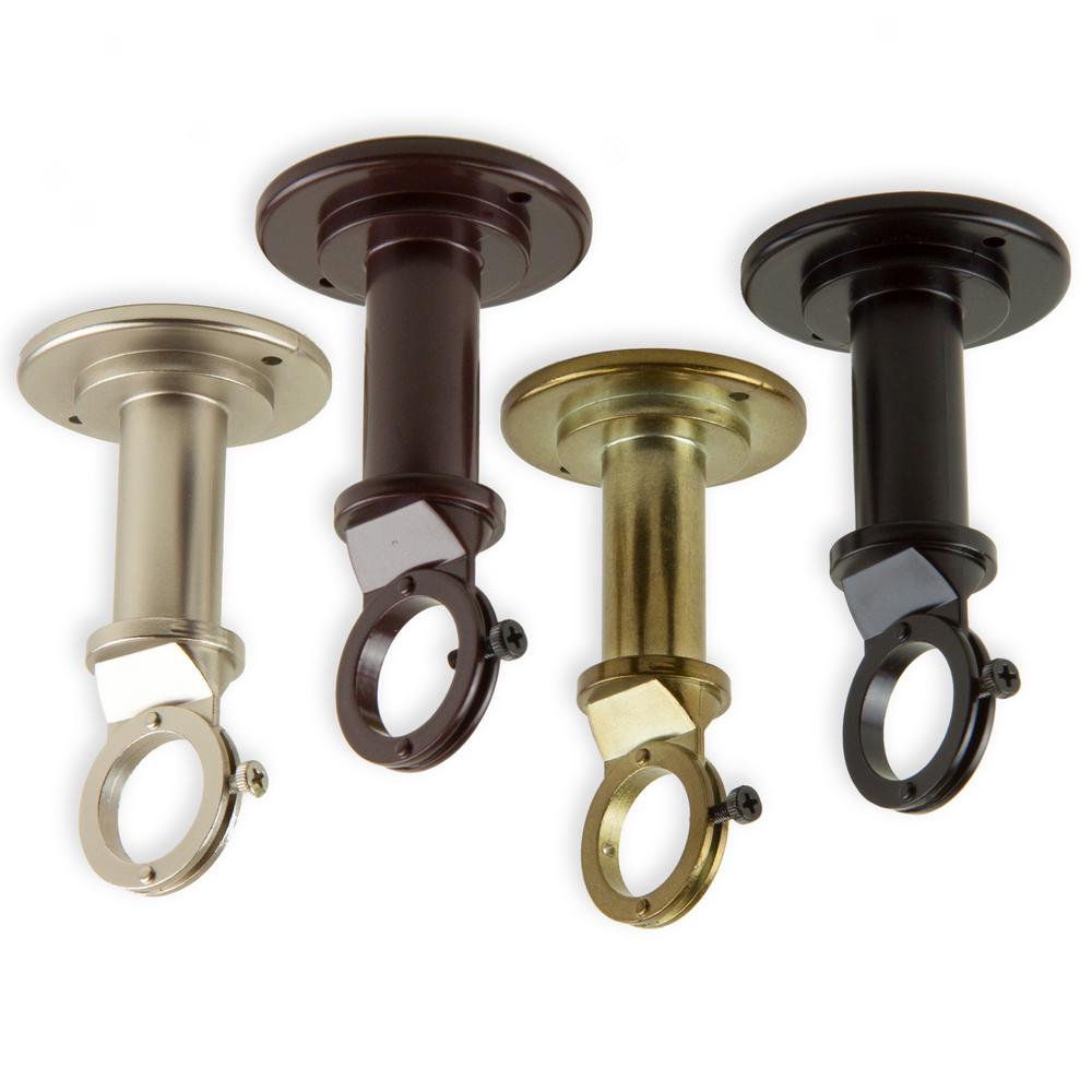 4 Curtain Rod Brackets Curtain Hardware The Home Depot