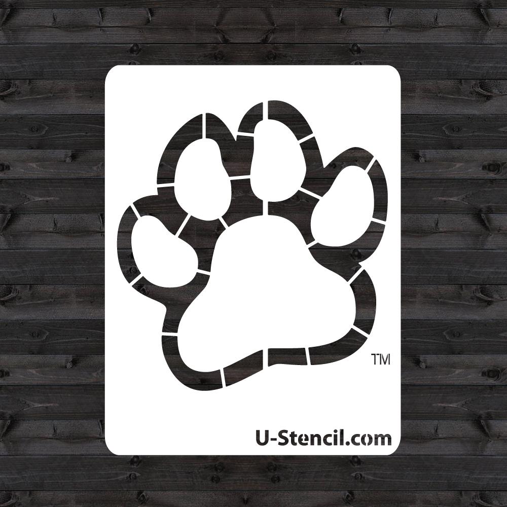 U Stencil Clemson Paw Mini Stencil Cloos 201 The Home Depot