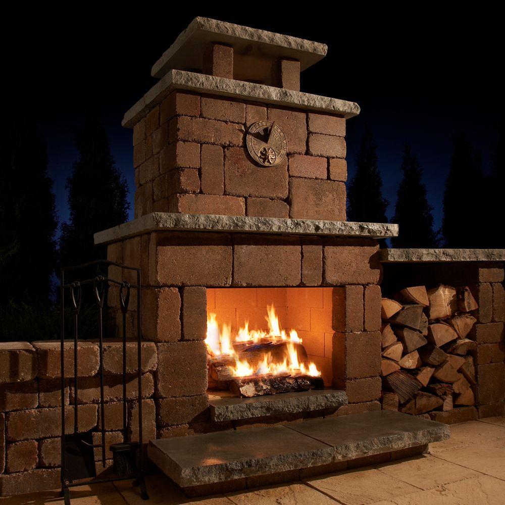 Necessories Santa Fe Compact Outdoor Fireplace 4200040 The Home Depot - Outdoor Gas Fireplaces Home Depot