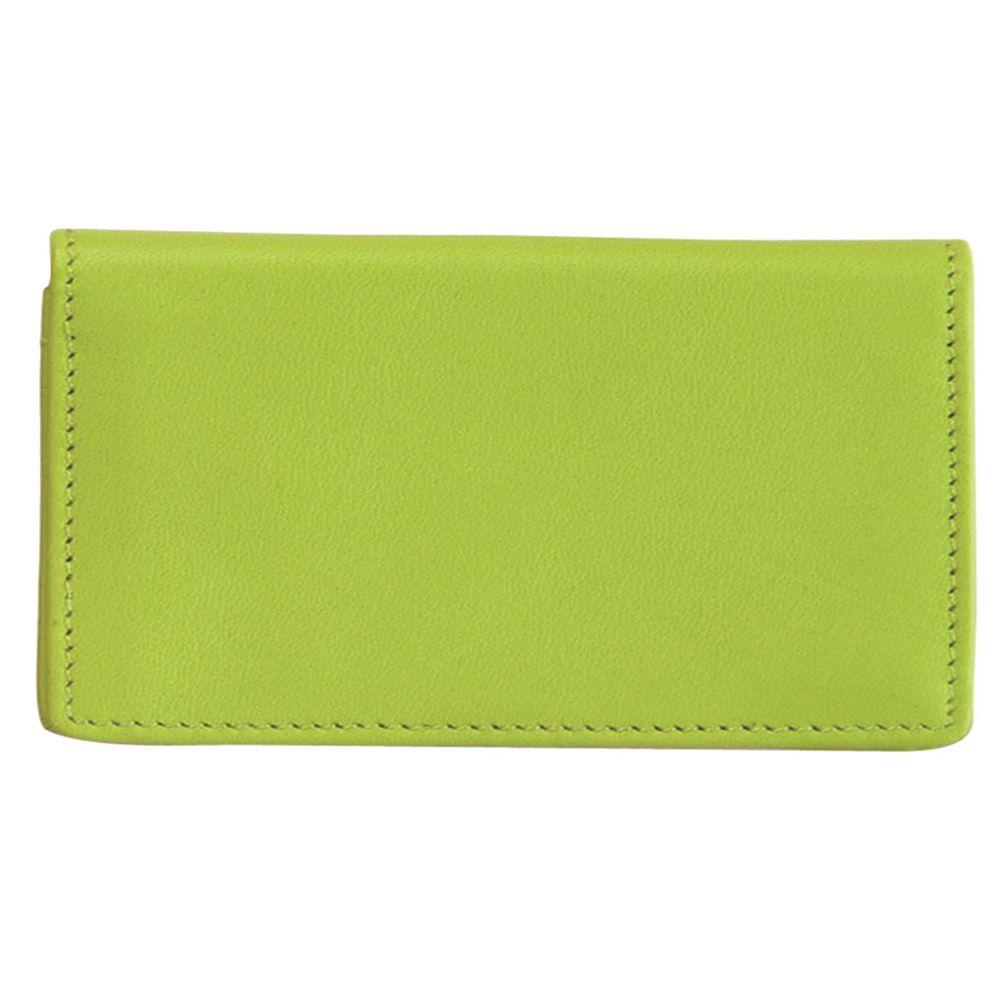 Royce Key Lime Green Business Card Case In Genuine Leather 401 Klg