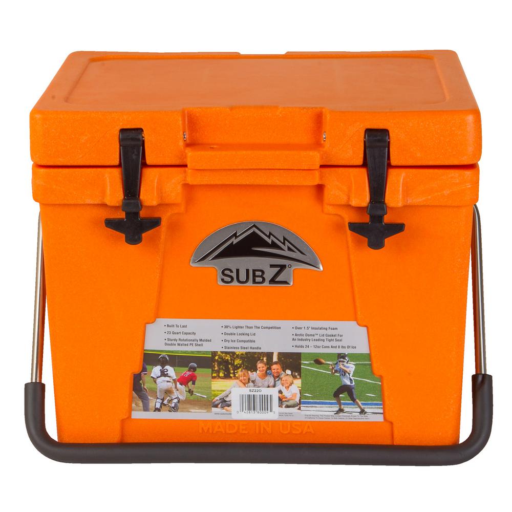 orange ice chest