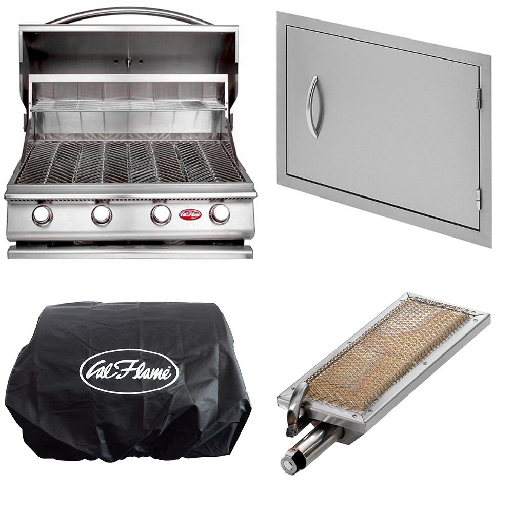 Cal Flame G4 24 in. 4Burner BuiltIn LP Grill in Stainless Steel with