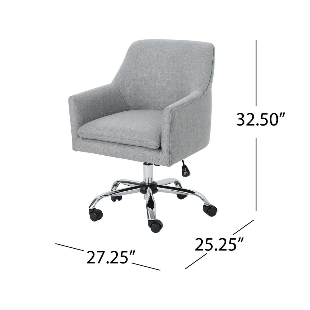 Noble House Johnson Mid Century Modern Gray Fabric Adjule Home Noble House Johnson Mid Century Modern
