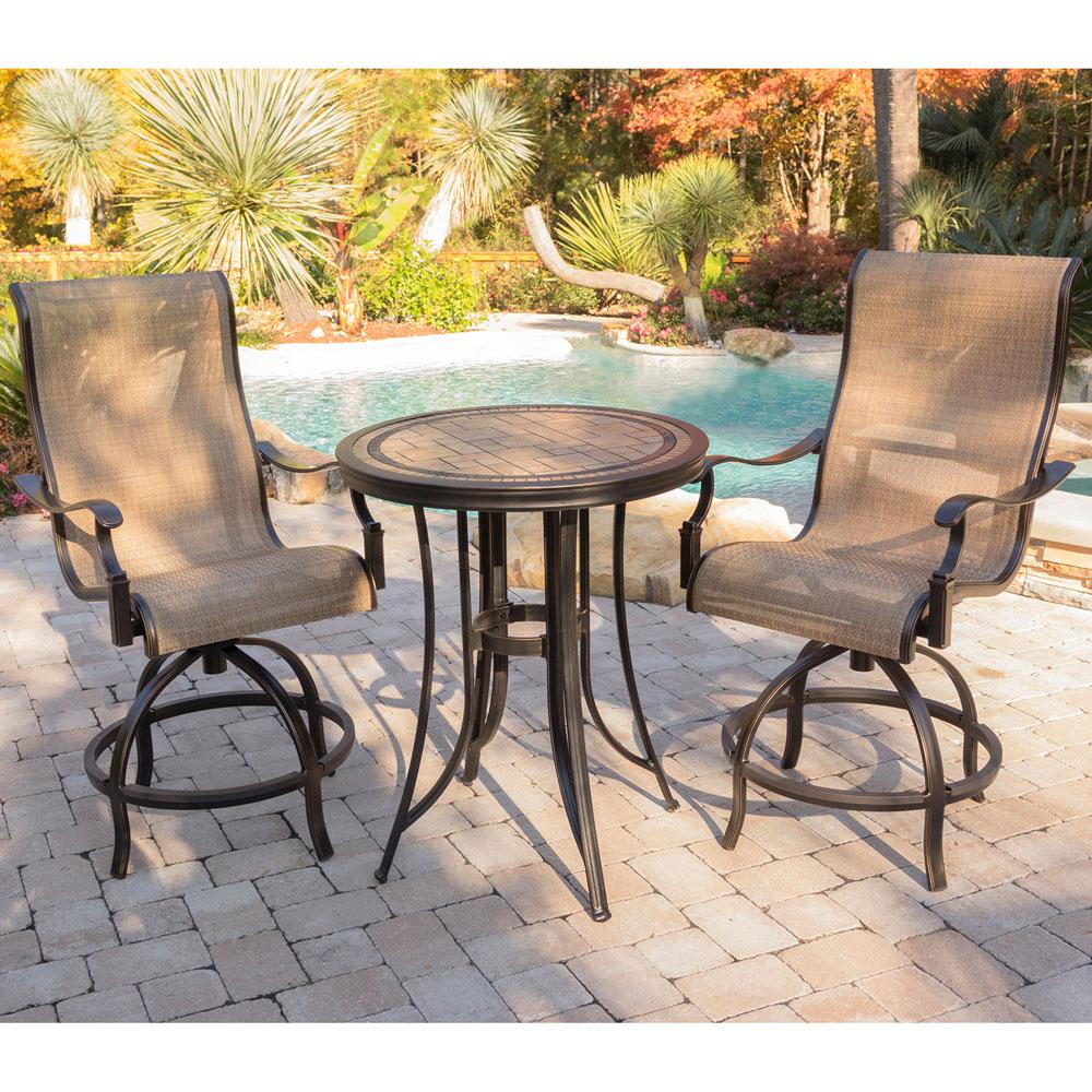 Hanover Monaco 3 Piece Outdoor Bar H8 Dining Set With Round Tile Top Table And Contoured Sling Swivel Chairs Mondn3pc Br The Home Depot - Monaco 2 Seater Rattan Swivel Patio Furniture Set Hanover Monaco 3 Piece Outdoor Bar H8 Dining Set With Round Tile Top Table And Contoured Sling Swivel Chairs Mondn3pc Br The Home Depot - Monaco 2 Seater Rattan Swivel Patio Furniture Set