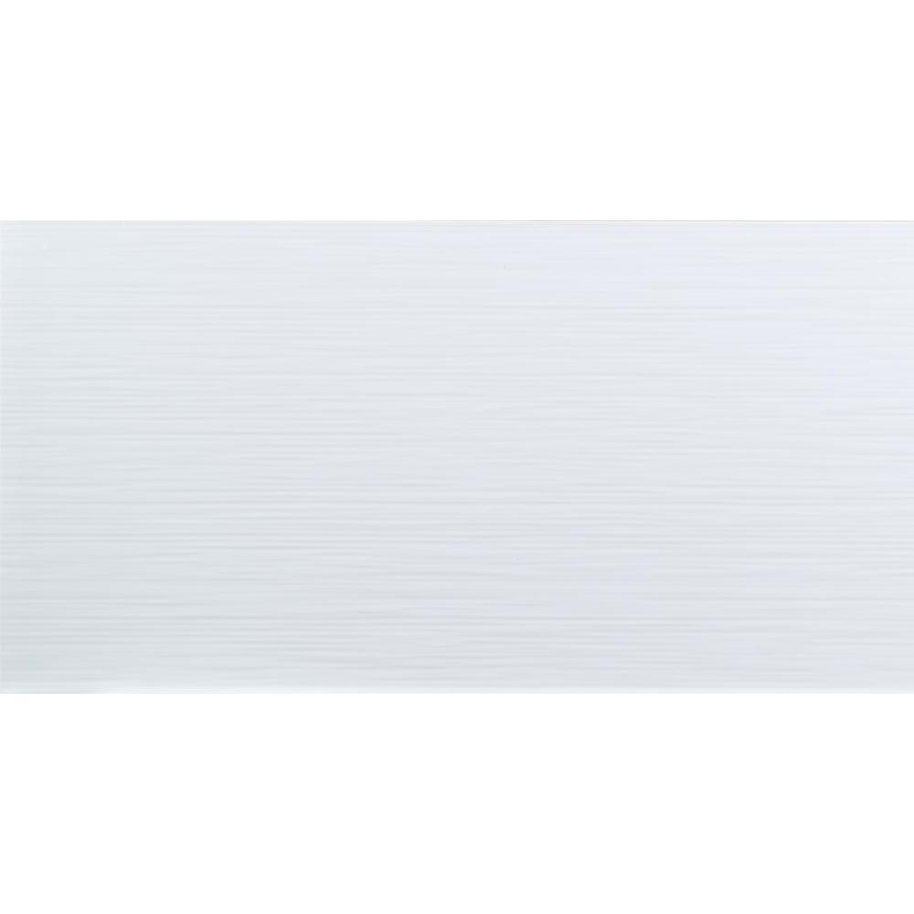 MS International Dymo Stripe White Glossy 12 in. x 24 in. Glazed
