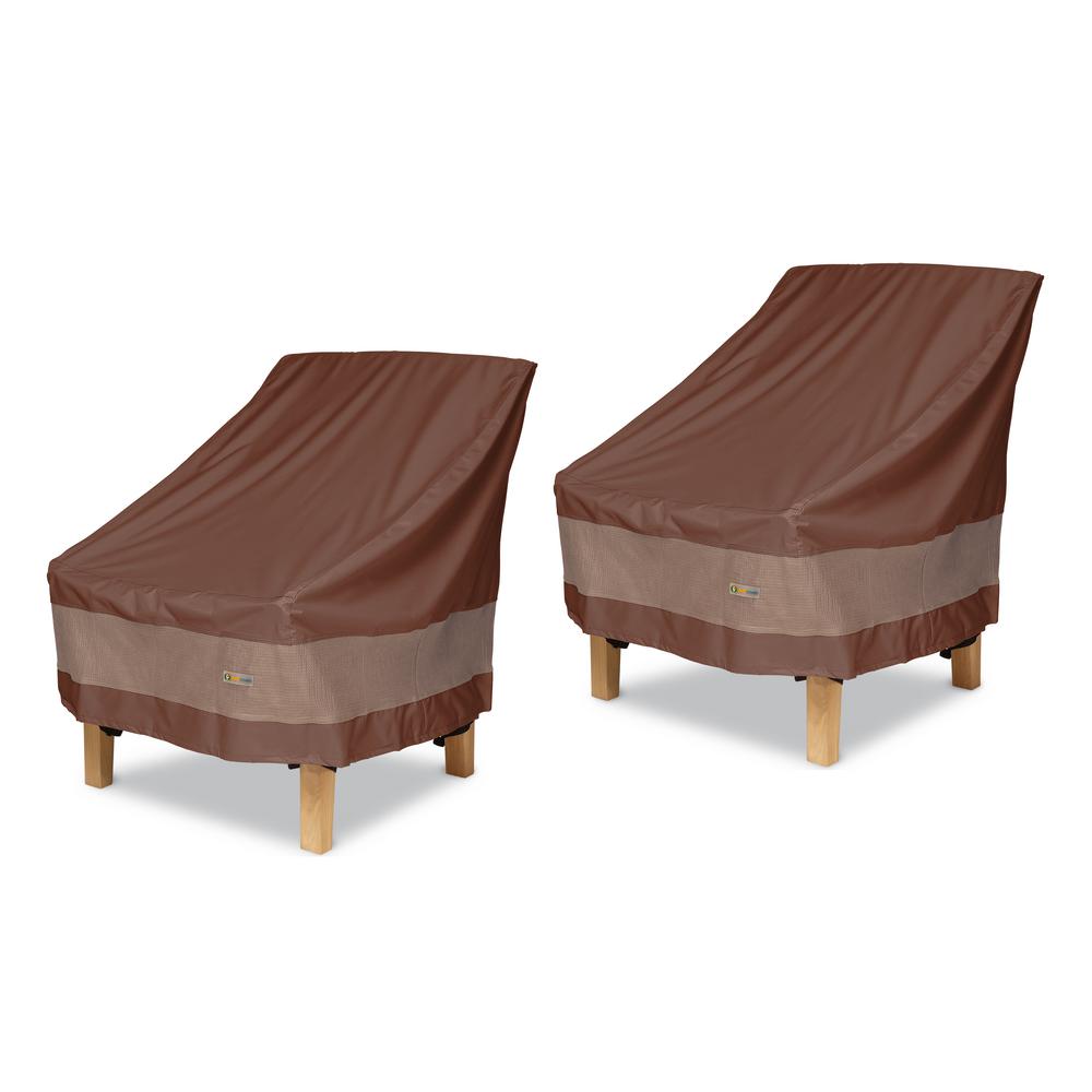 Duck Covers Ultimate Waterproof 36 In Patio Chair Cover In Mocha Cappuccino 2 Pack Uch363736 2pk The Home Depot