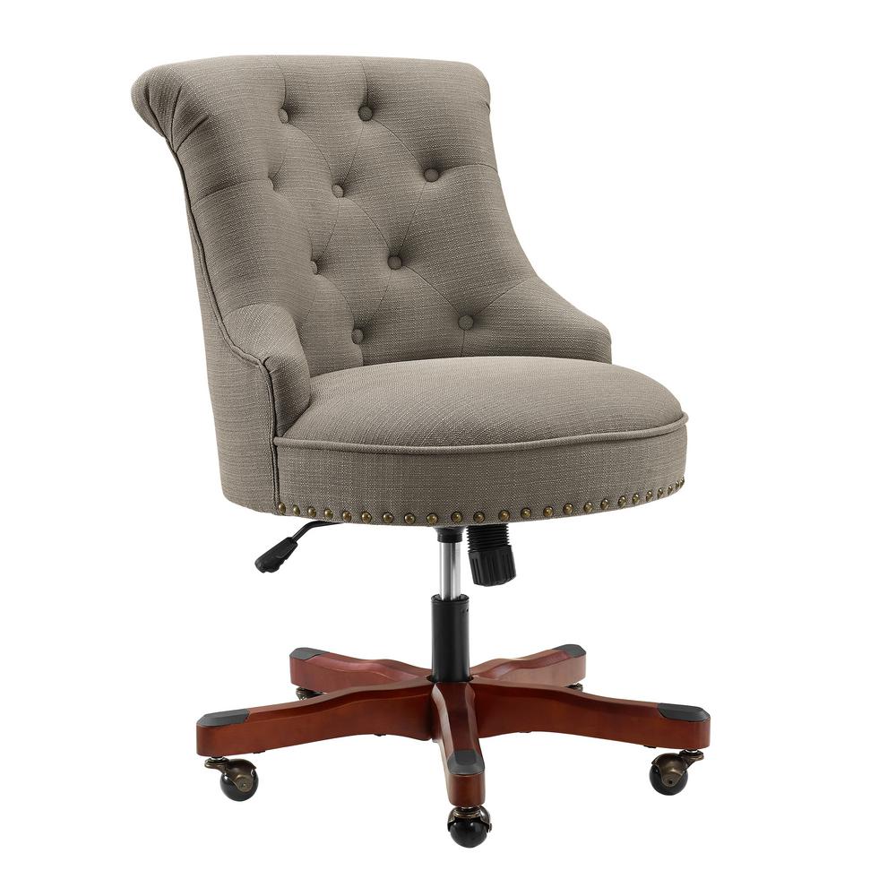 Linon Home Decor Sinclair Dolphin Gray Office Chair-THD01958 - The Home