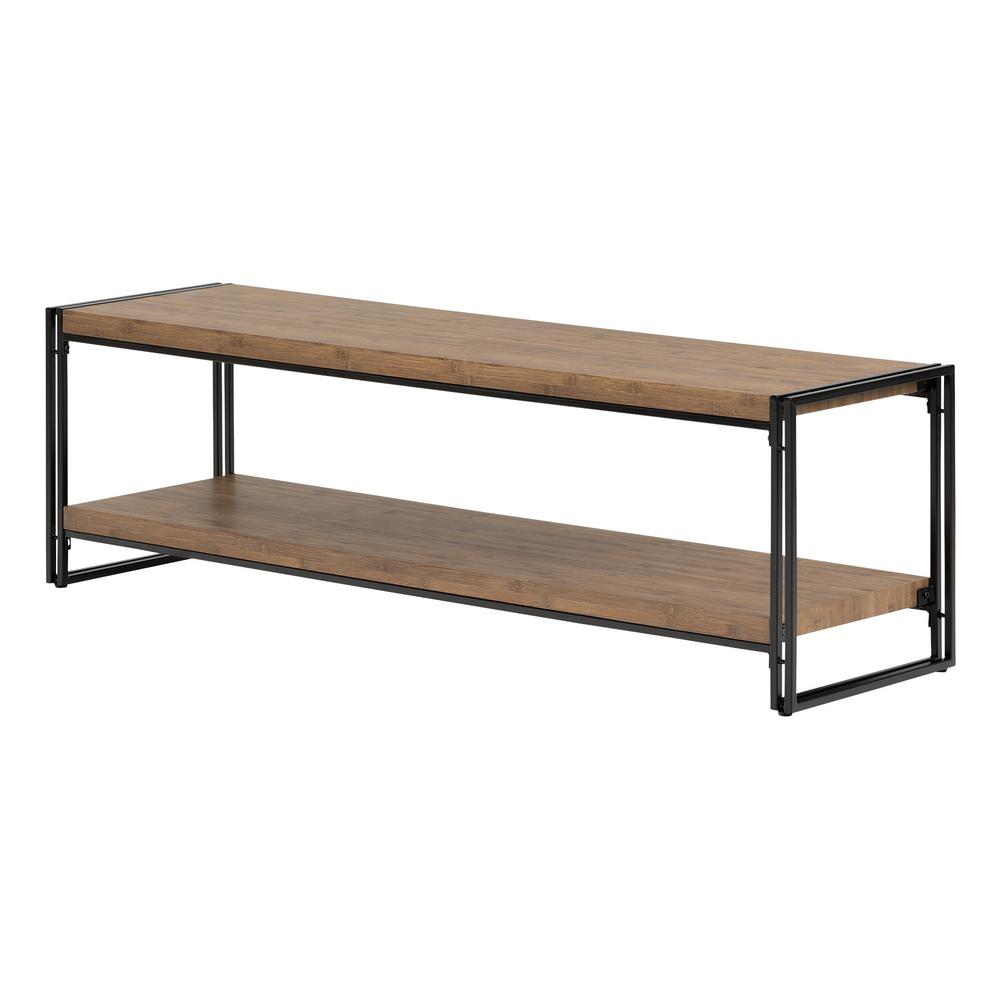 South Shore Gimetri Rustic Bamboo TV Stand11522 The Home Depot
