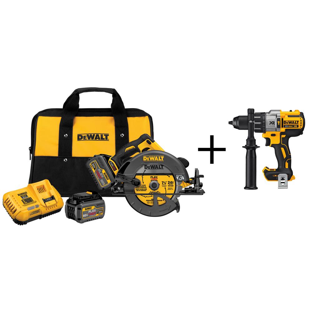 DEWALT FLEXVOLT 60Volt MAX LithiumIon Cordless Circular Saw w/ (2