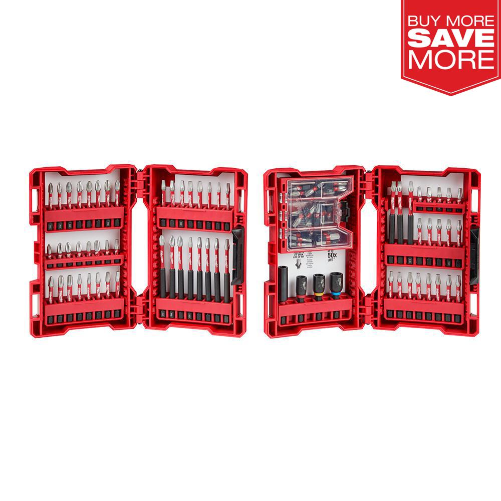 Milwaukee SHOCKWAVE Impact-Duty Alloy Steel Drill and Driver Bit Set (100-Piece)