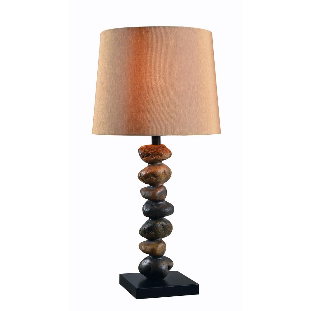Kenroy Home Rubble 30 in. Stone Outdoor Table Lamp with Shade33000STN