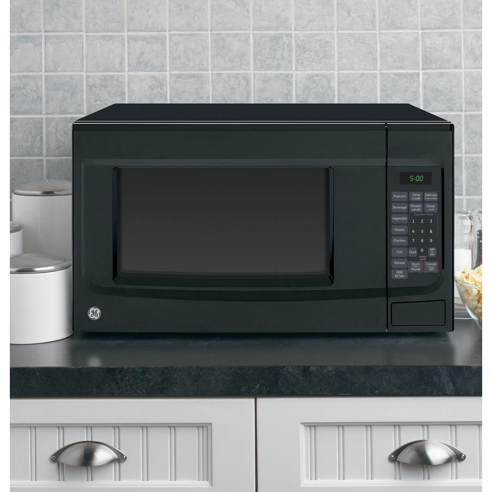 Ge 1 4 Cu Ft Countertop Microwave In Black Jes1460dsbb The