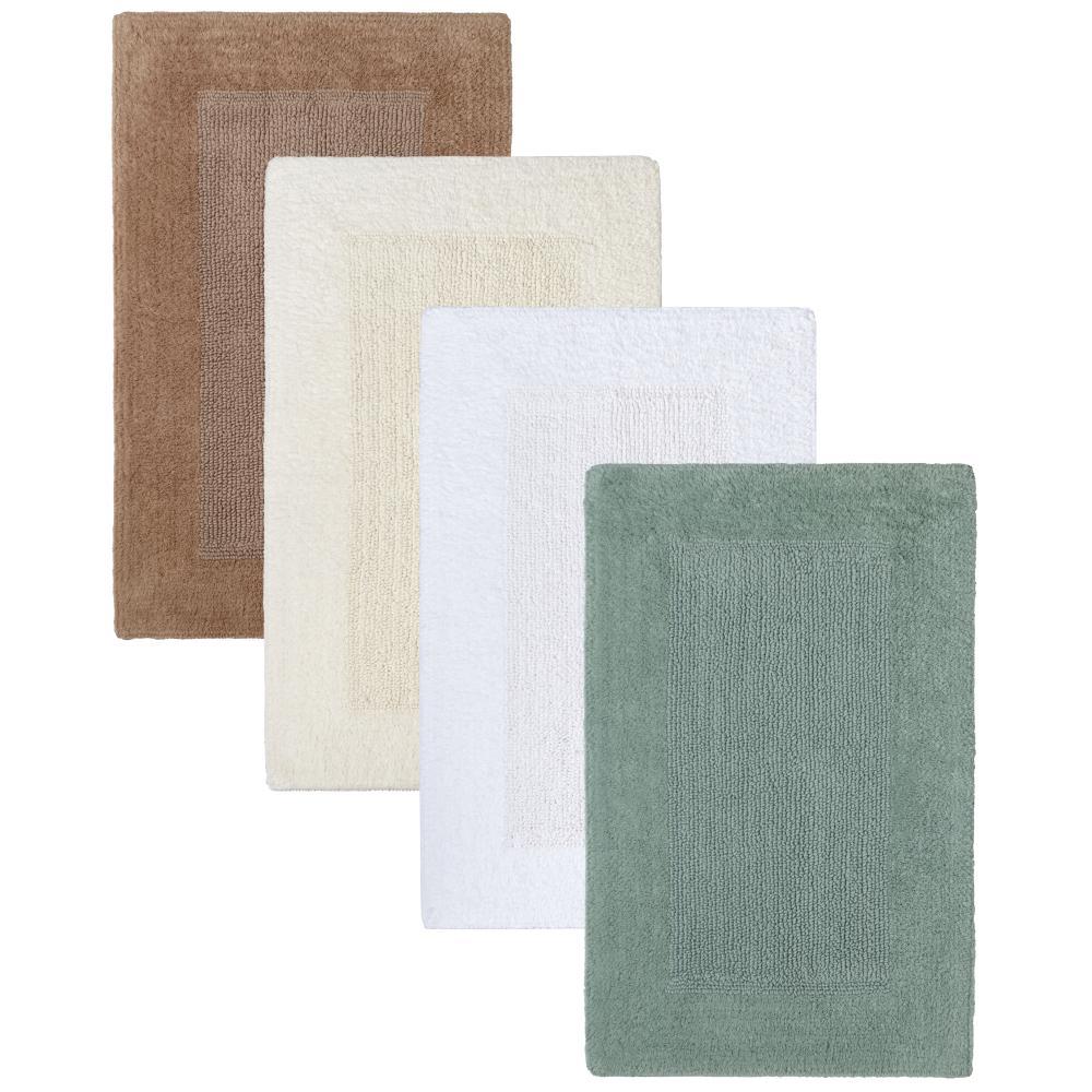 Home Decorators Collection Augustine White 21 in. x 34 in. Bath Rug