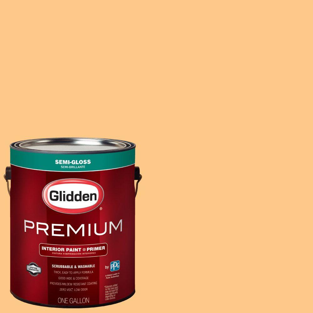Glidden Premium 1 Gal Hdgo54u Pale Orange Semi Gloss Interior Hdgo54u Pale Orange Semi Gloss Interior Paint With Primer