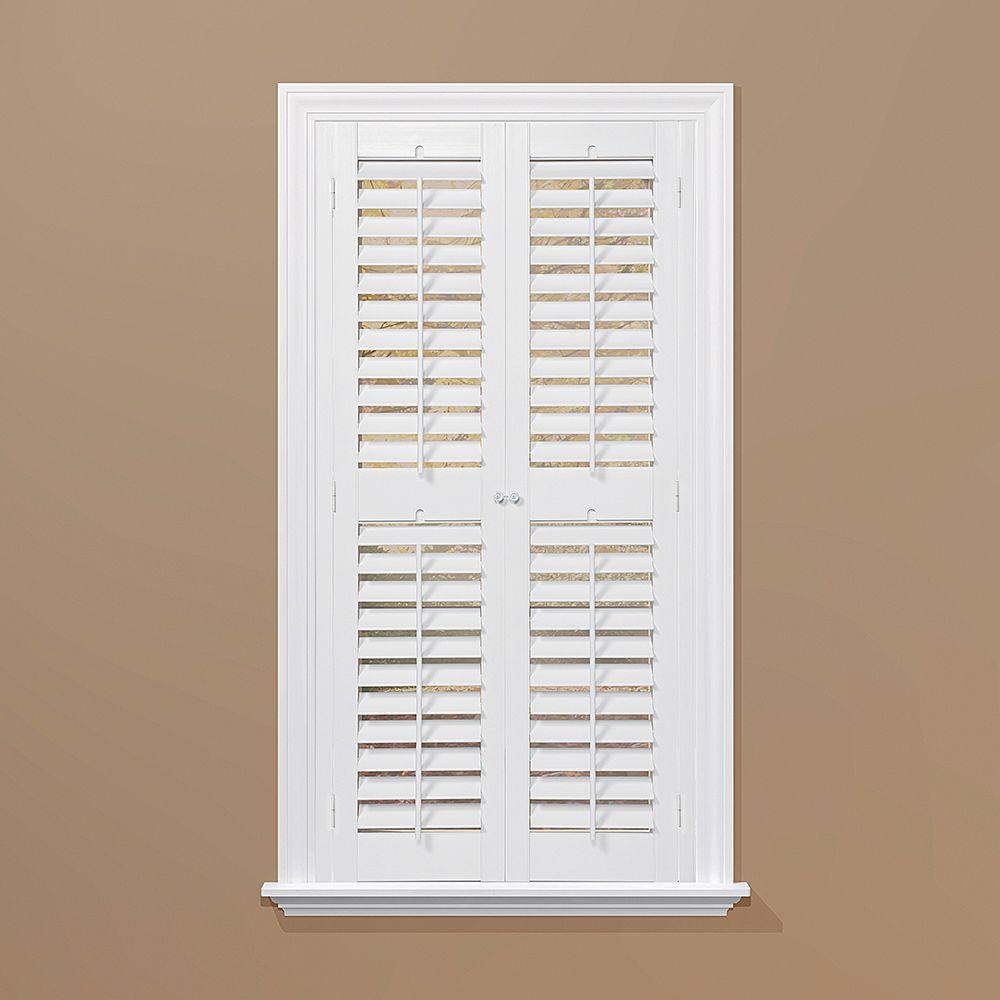 Home Basics Plantation Faux Wood White Interior Shutter Price Varies By Size Home Basics Plantation Faux Wood White Interior Shutter Price Varies By Size