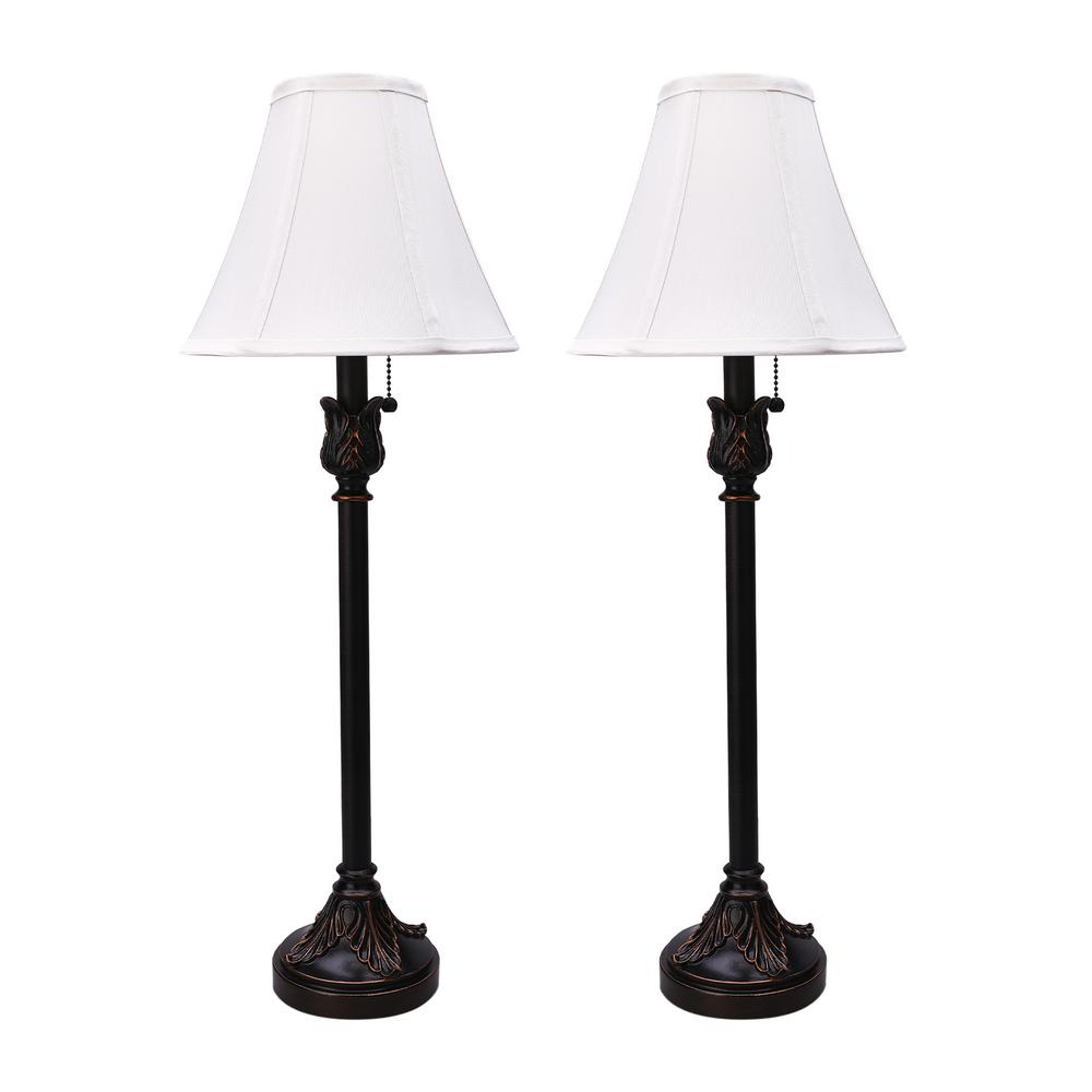 black and gold buffet lamps