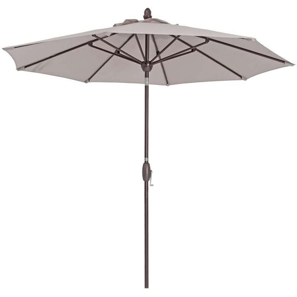 Abba Patio 9 Ft Polyester Patio Umbrella In Beige Hdau9388ctab The Home Depot