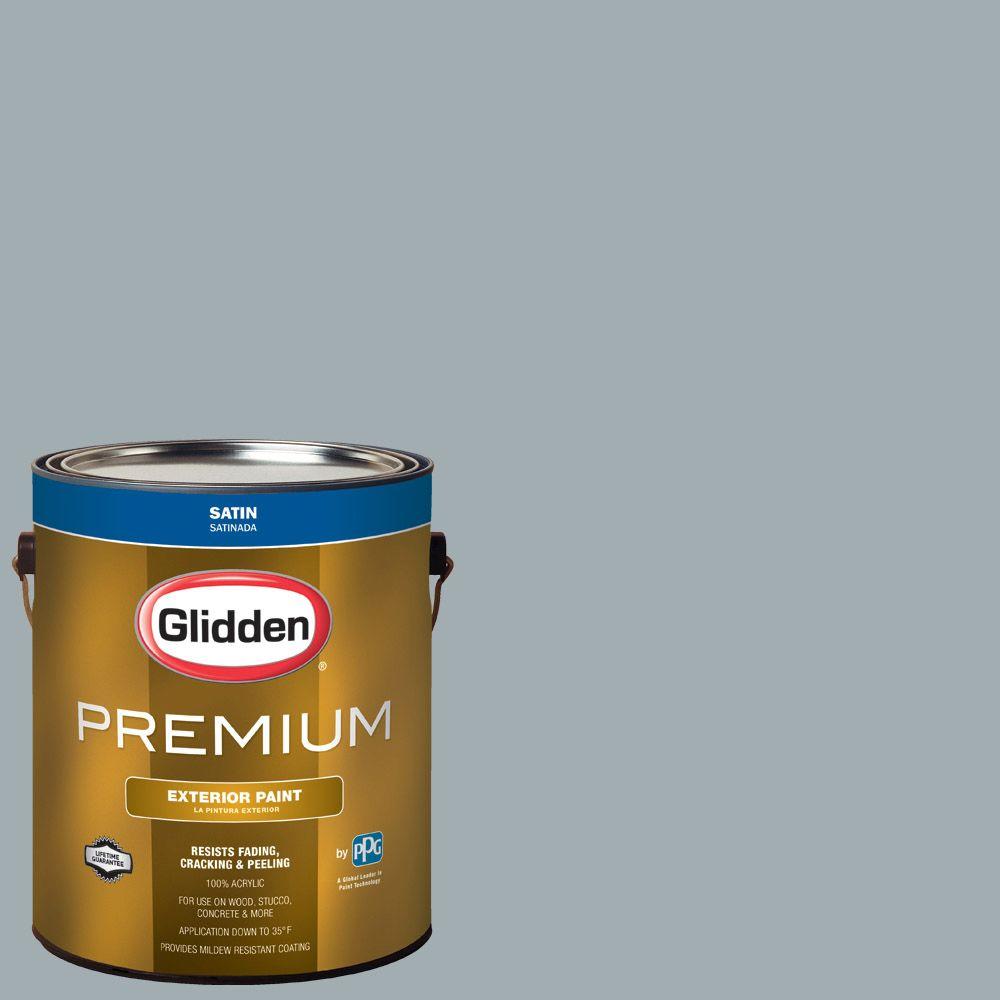 Glidden Premium 1 Gal Hdgcn33 Winter Sky Grey Satin Latex Exterior Glidden Premium 1 Gal Hdgcn33 Winter Sky Grey Satin Latex Exterior Paint