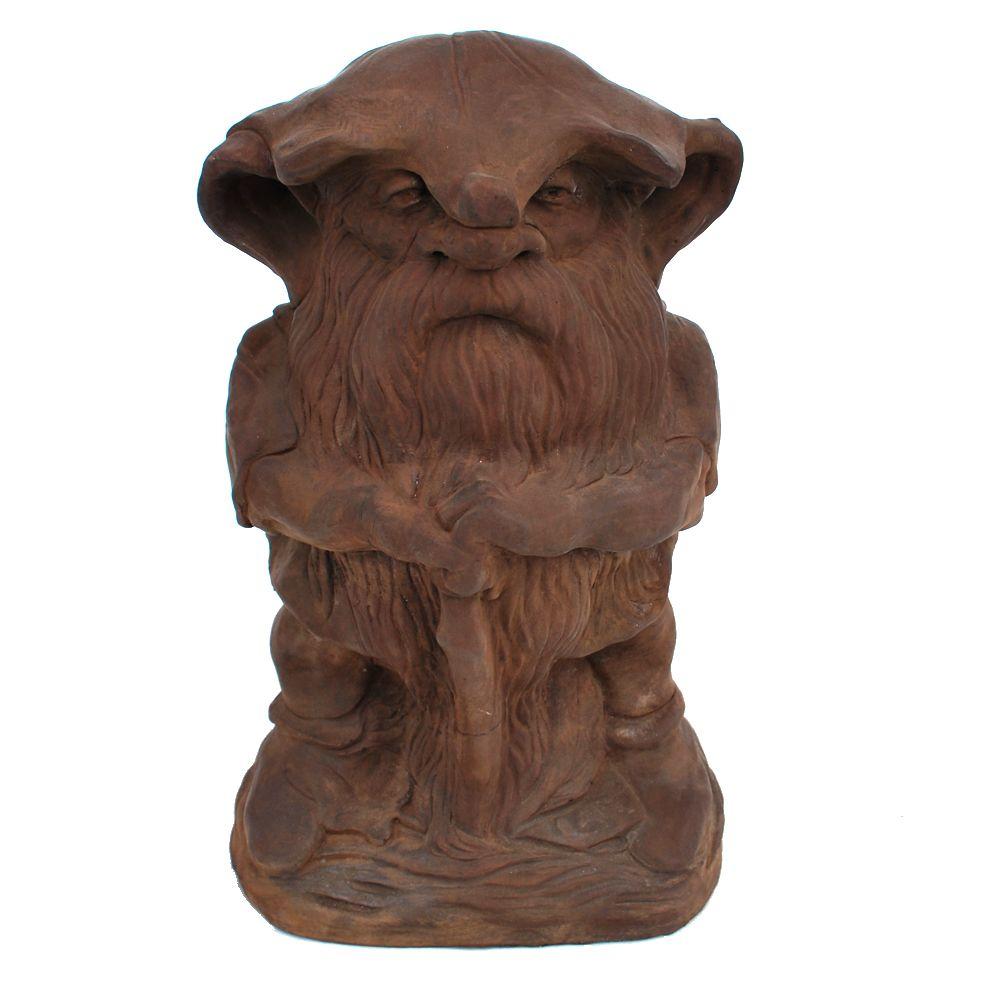 Cast Stone Large Rainman Garden Statue Dark WalnutGNRMLDW The Home