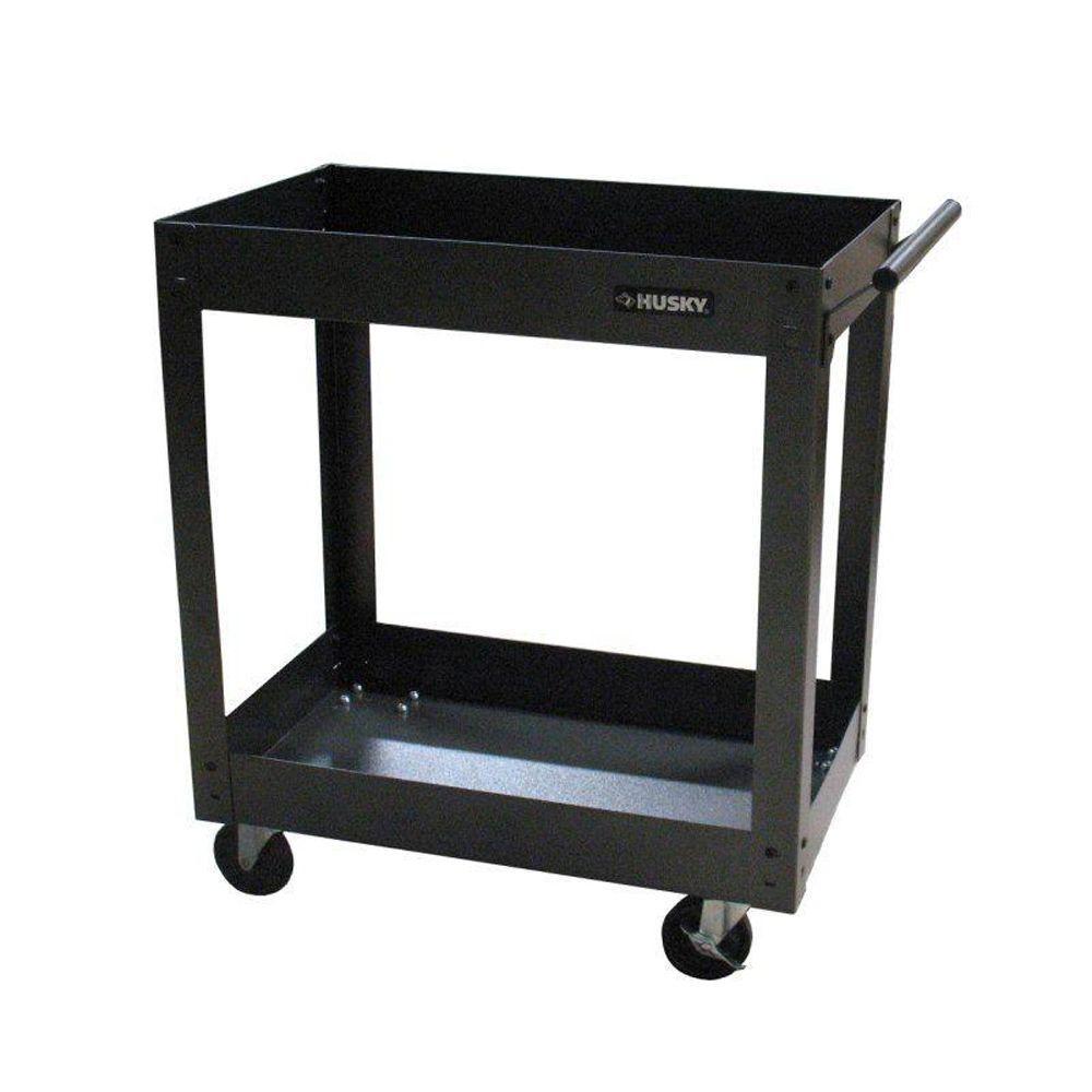 Husky 31 in. Steel Utility Cart (2-Tray)-PMT-102R3 - The Home Depot