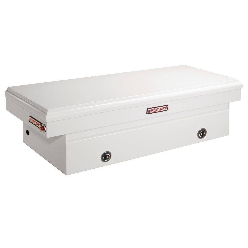 Weather Guard FullSize Steel Extra Wide Saddle Box in Brite White116