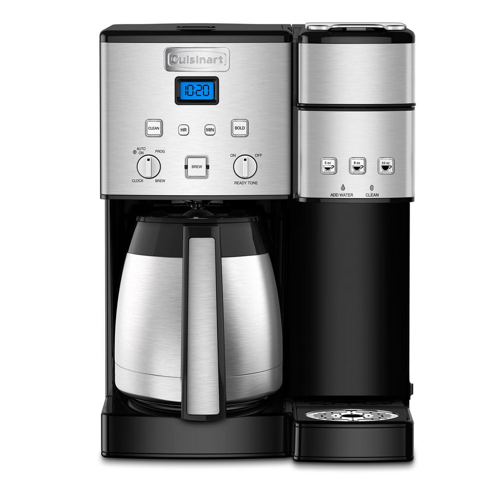 Cuisinart Coffee Center 10 Cup Thermal Coffeemaker And Single Serve Brewer Ss 20 The Home Depot