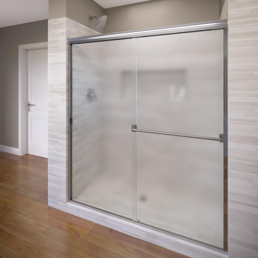 Basco Classic 56 In X 70 In Semi Frameless Sliding Shower Door
