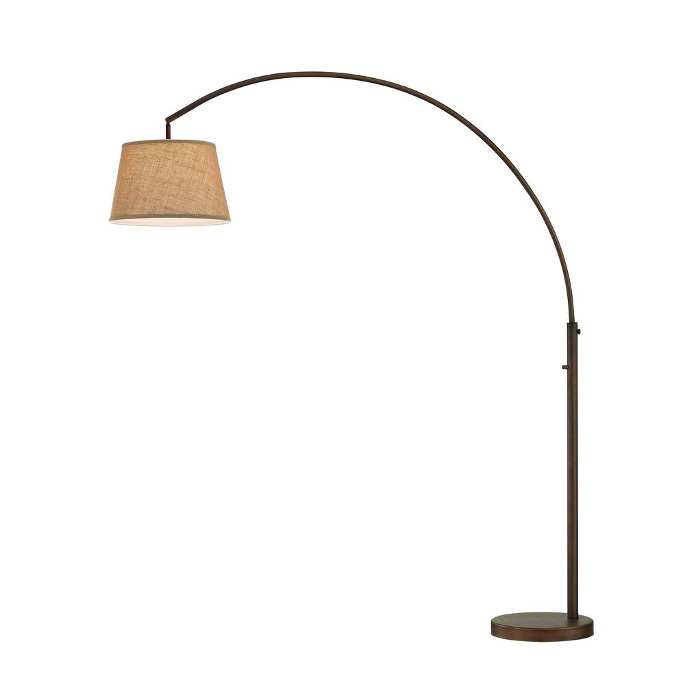 Adesso Maui 82 In Antique Bronze Arc Floor Lamp 4026 26 The Home Antique Bronze Led Arch Floor Lamp With Dimmer