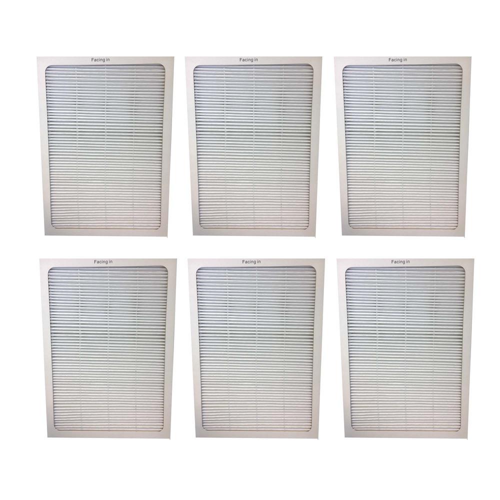 Set of 6 Deluxe 500/600 Series Blueair Air Purifier Filters with Built-In Odor Neutralizing Particle Pre-Filter Designed & Engineered by Crucial Air 503 Fits Blueair 501 603 650E models and ALL Blueair 500 & 600 Series Air Purifiers 601 550E 