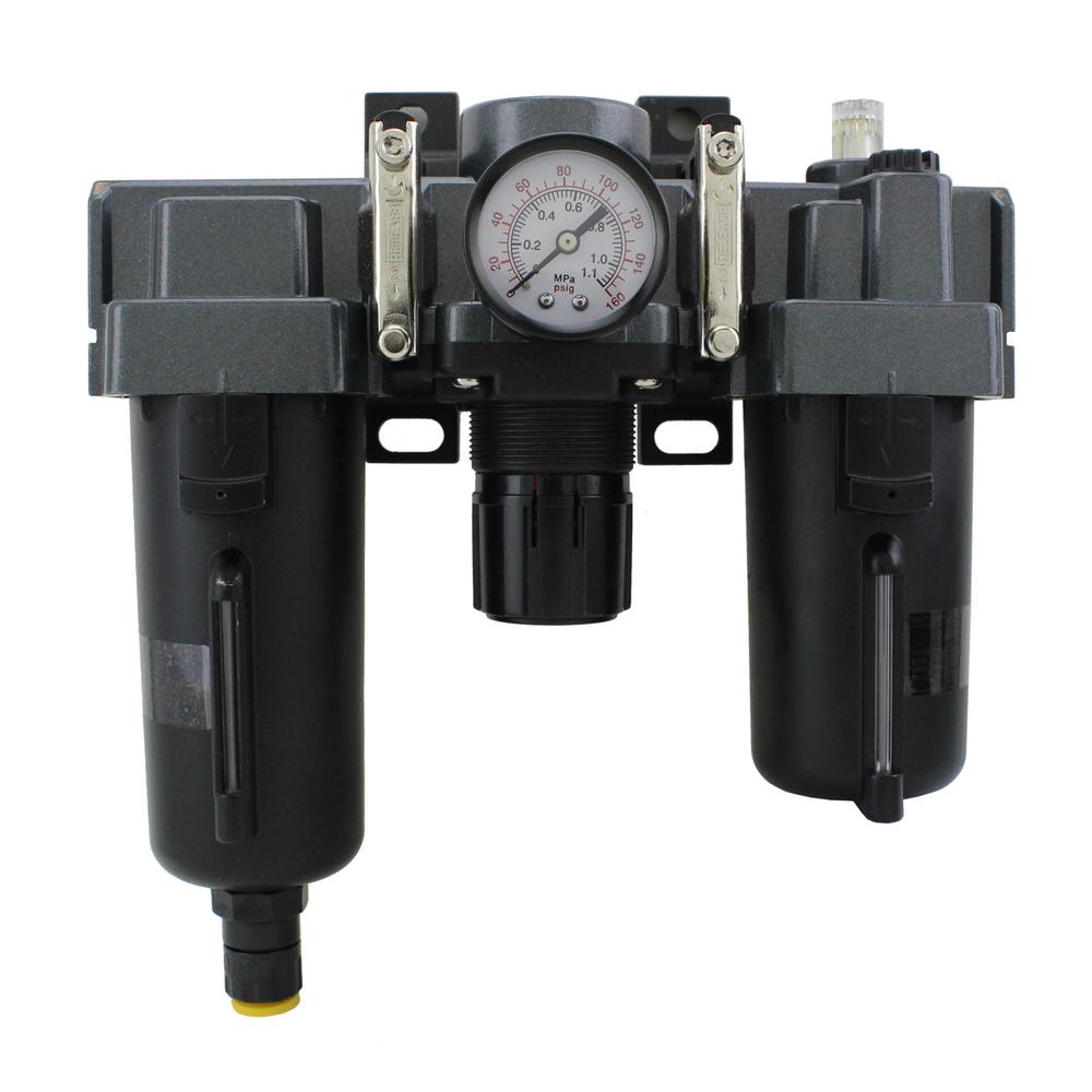 3/8 inch NPT Metal FRL Air Filter Regulator and Lubricator System