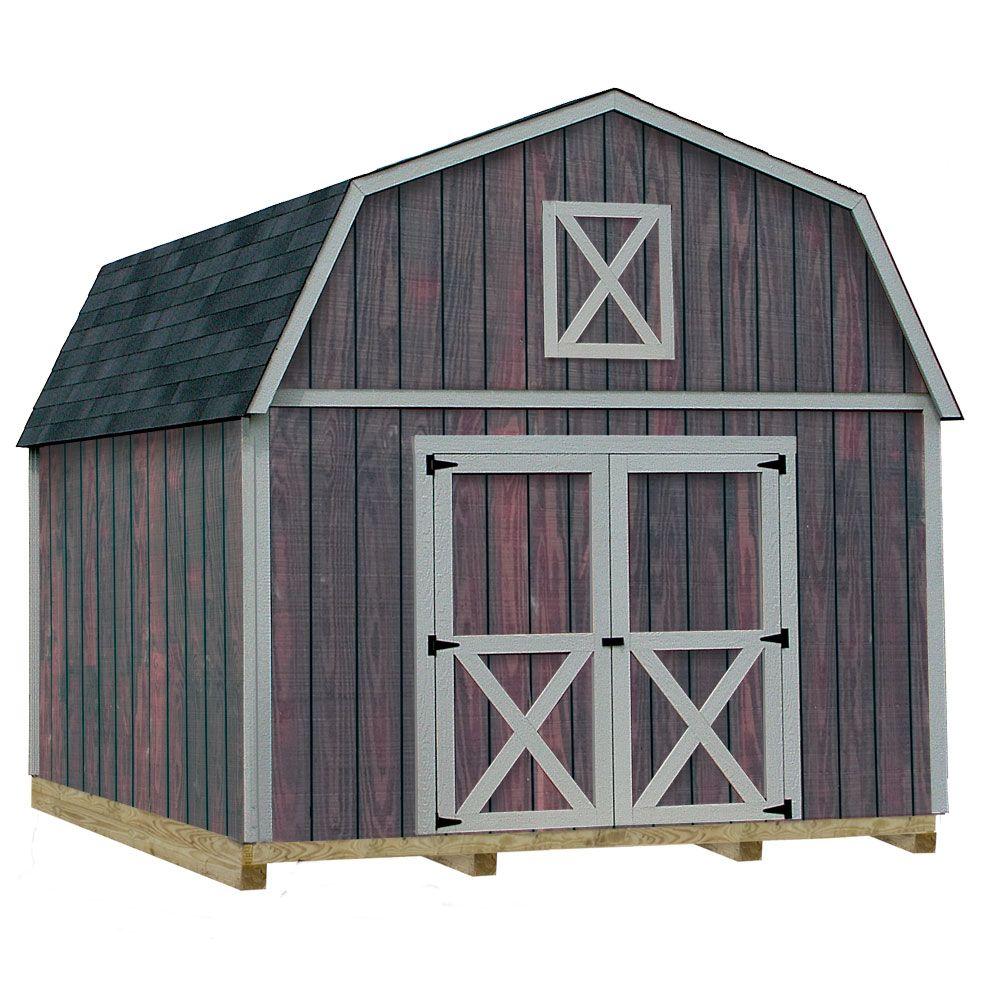 Best Barns Denver 12 Ft X 16 Ft Wood Storage Shed Kit With Floor Including 4 X 4 Runners Denver 1216df The Home Depot