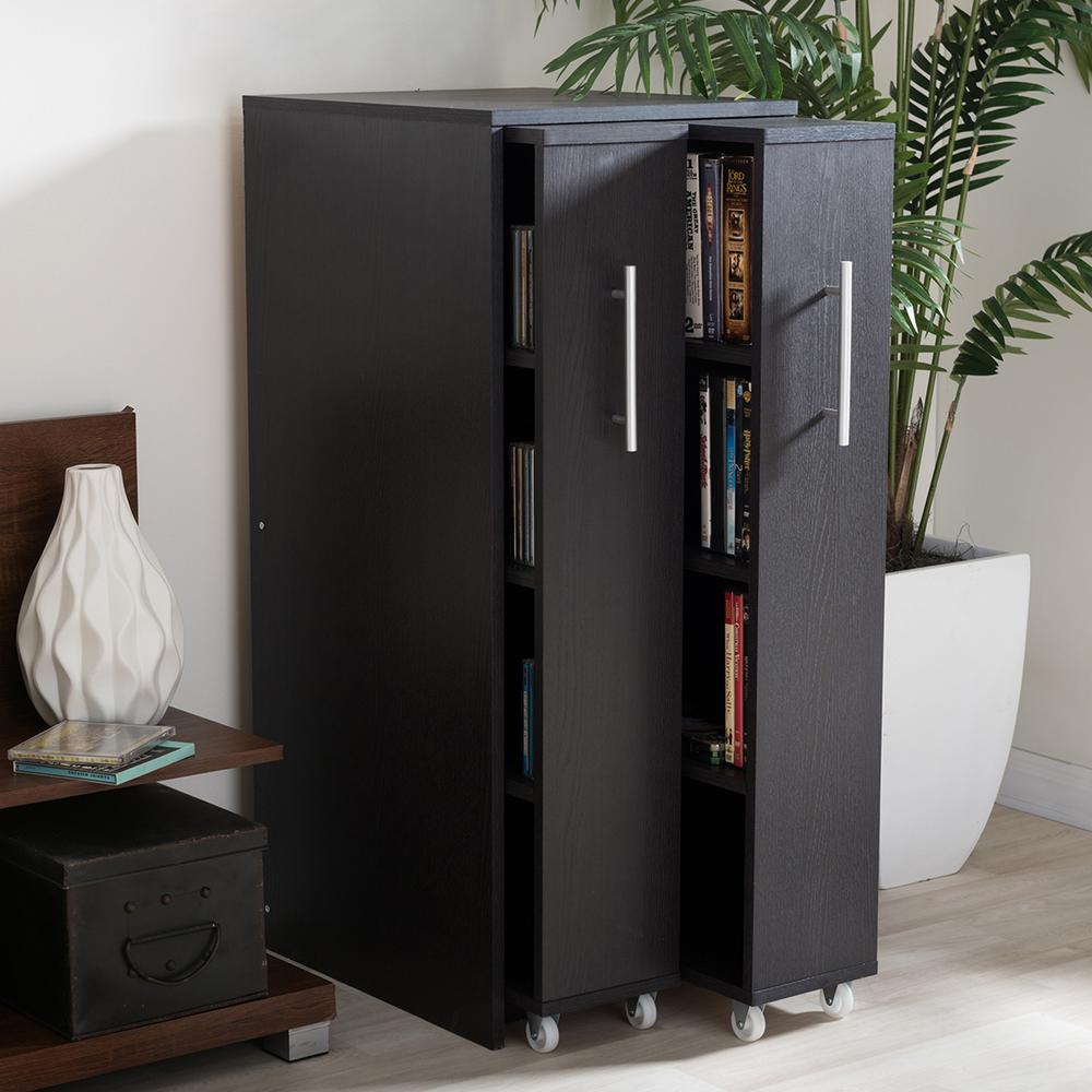 Baxton Studio Lindo Contemporary Dark Brown Storage Cabinet 28862