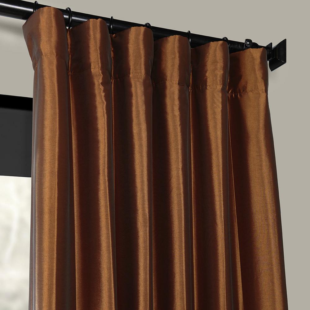Exclusive Fabrics Furnishings Copper Brown Light Filtering Faux