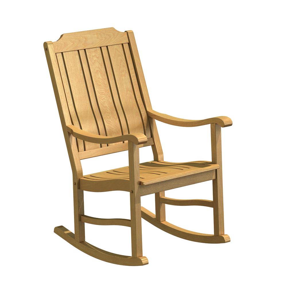 Leigh Country Char Log Patio Rocking Chair With Fleur De Lis Tx