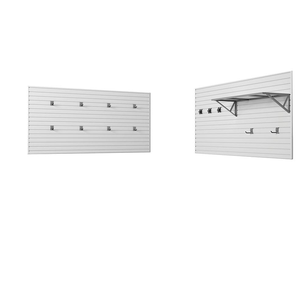 Flow Wall Modular Garage Wall Panel Storage Set with Accessories in