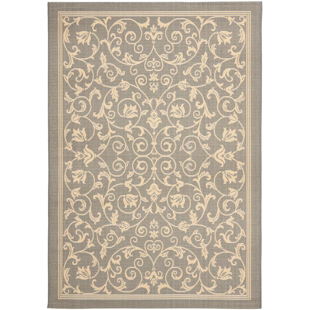 Safavieh Courtyard Gray Natural 8 Ft X 11 Ft Indoor Outdoor Area Rug Cy2098 3606 8 The Home Depot