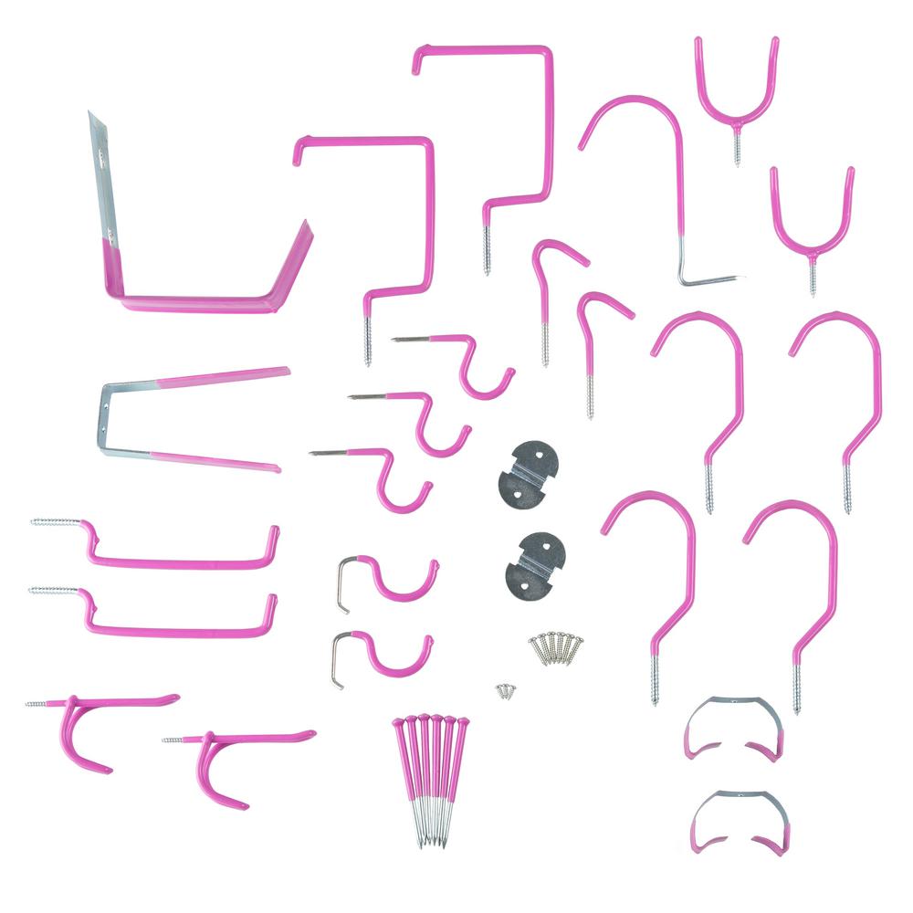 Pink Garage Storage Hooks Wall Organization The Home