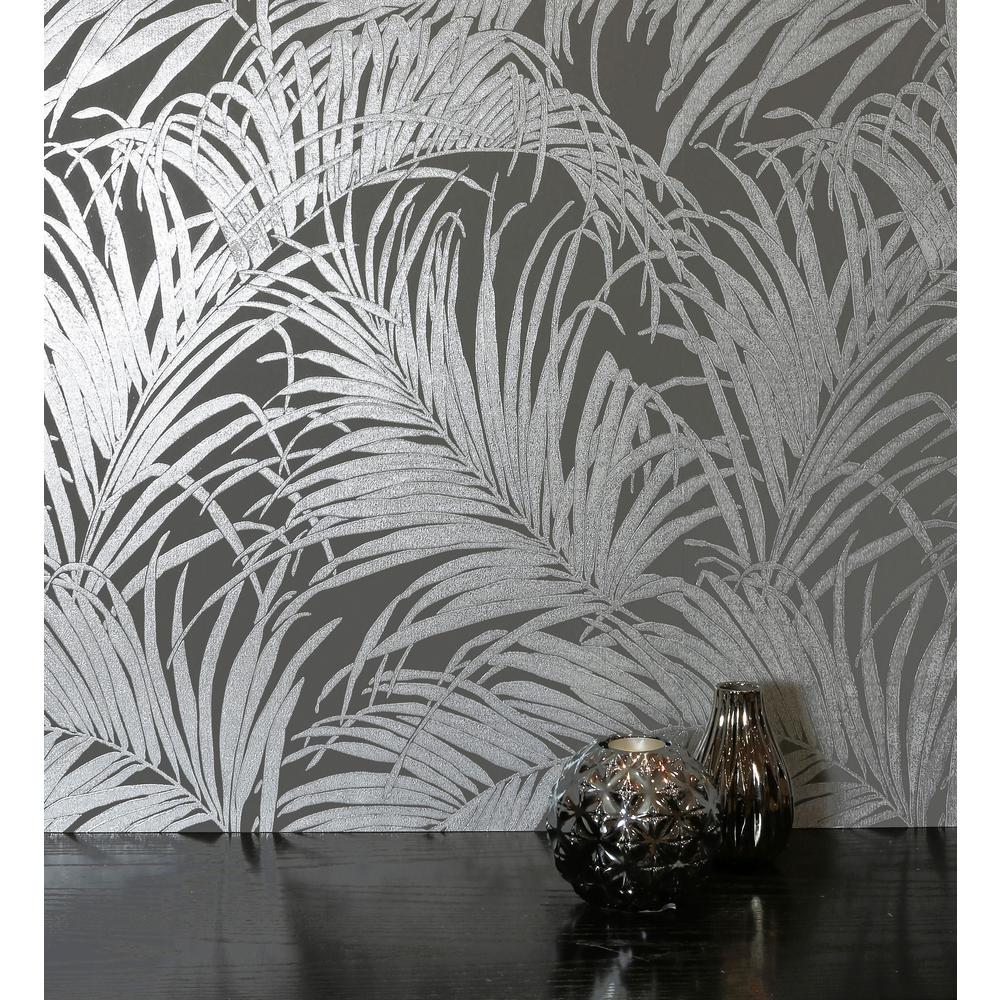 Tapeten Arthouse Foil Leaf Silver Wallpaper 901804