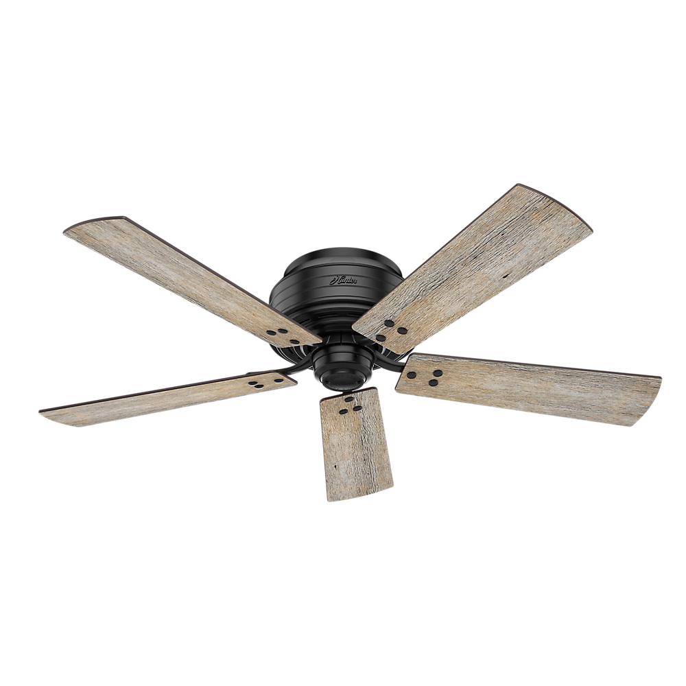 Hunter Cedar Key 52 In Indoor Outdoor Matte Black Low Profile Hunter Cedar Key 52 In Indoor Outdoor