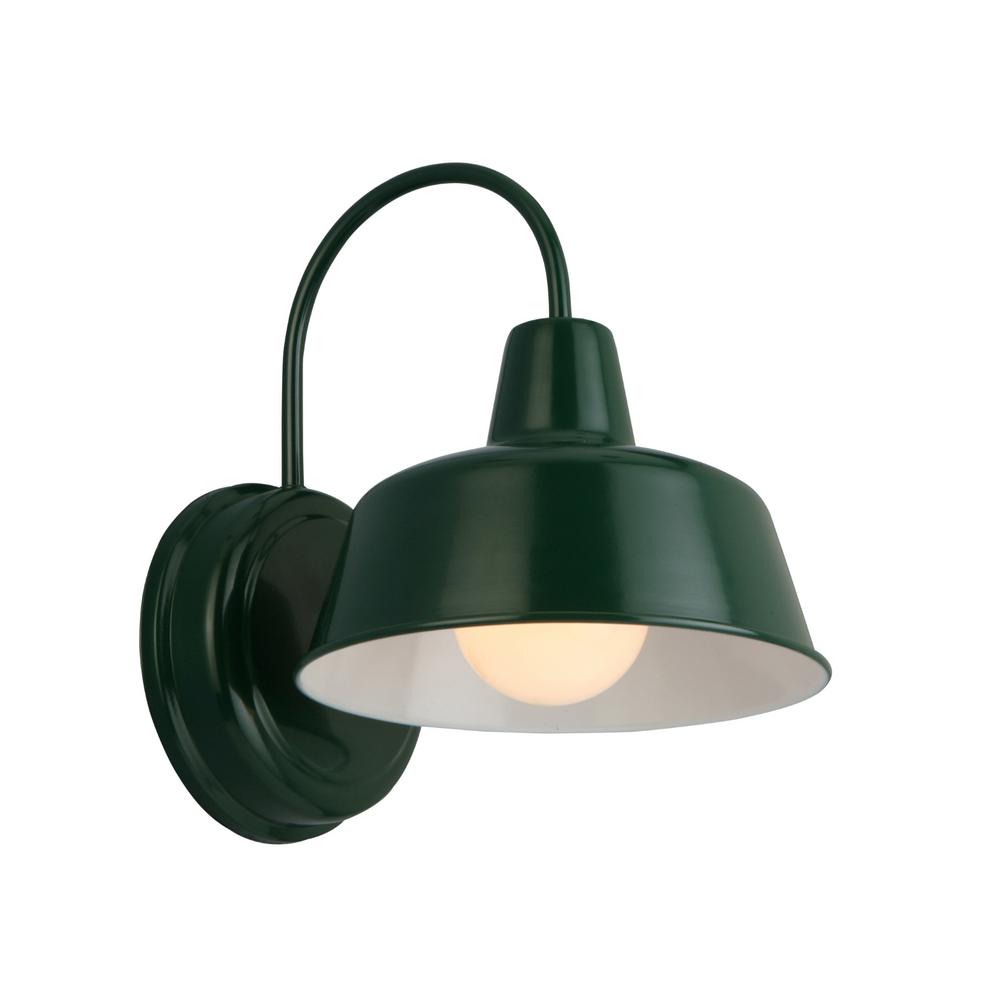 Design House Mason 1 Light Forest Green Outdoor Wall Barn Sconce Design House Mason 1 Light Forest Green Outdoor Wall Barn Sconce