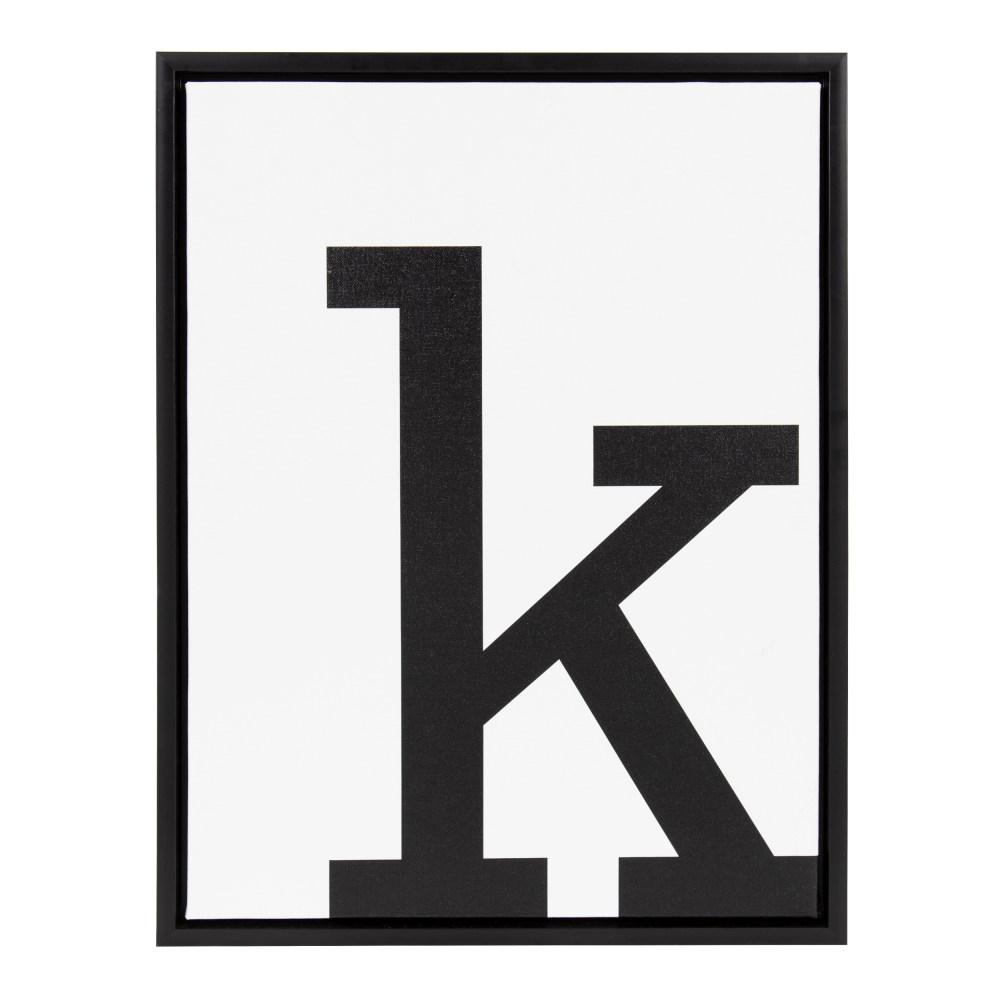 Kate And Laurel Sylvie Letter K Framed Canvas Wall Art 214298 The Home Depot - Letter K Wall Decor Kate And Laurel Sylvie Letter K Framed Canvas Wall Art 214298 The Home Depot - Letter K Wall Decor