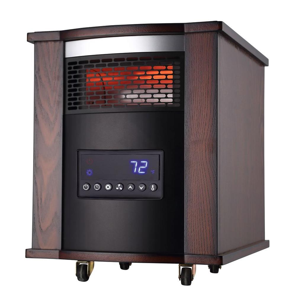 1500-Watt 6-Element Infrared Electric Portable Heater with Remote ...