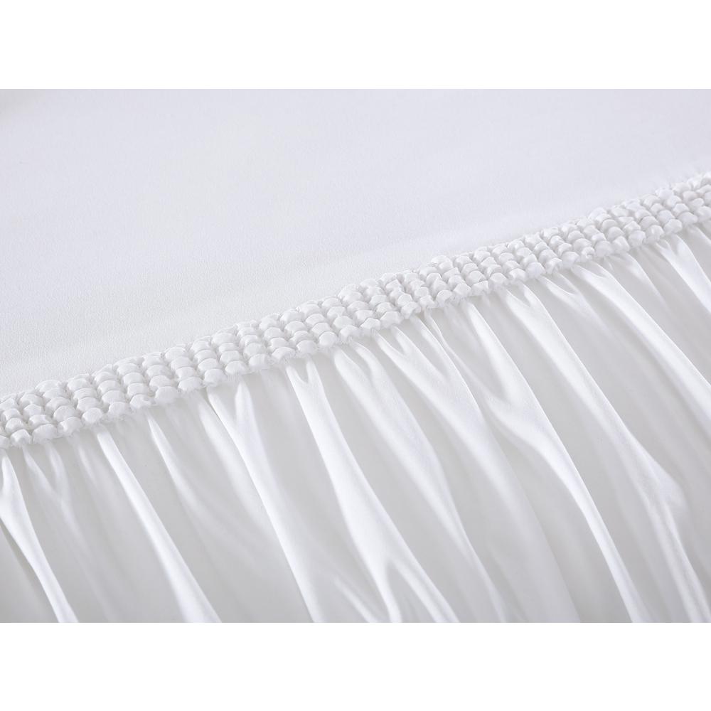 Zurich Elastic Hotel King White Comforter Set With Throw Pillows