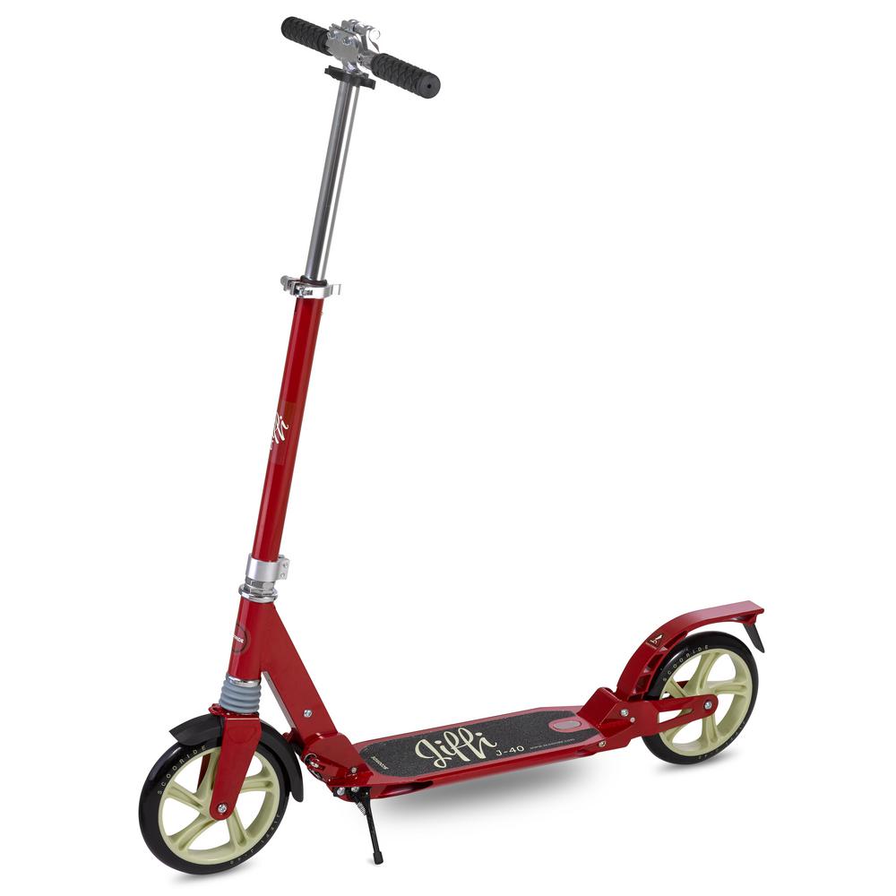 Scooride Jiffi J-40 Premium Folding Adult Kick Scooter in Red by Scooride