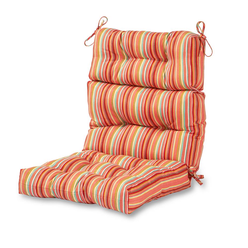 Greendale Home Fashions Watermelon Stripe Outdoor High Back Dining