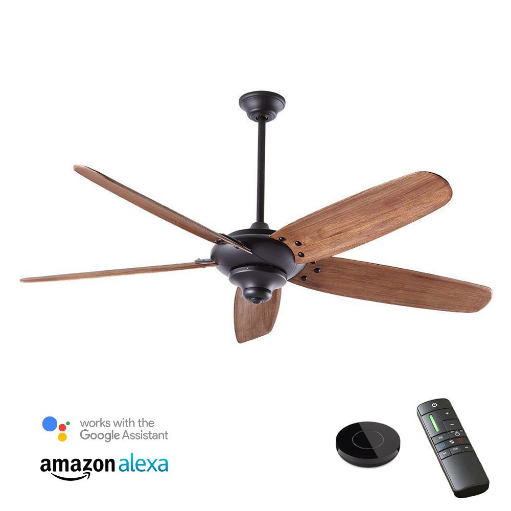 Home Decorators Collection Altura Dc 68 In Indoor Matte Black Ceiling Fan Works With Google Assistant And Alexa